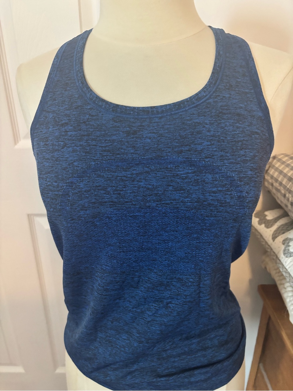lululemon athletica Heathered Navy Blue Racerback Tank